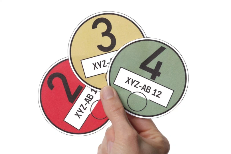 Zielona naklejka ekologiczna Niemcy / fot. Wikimedia